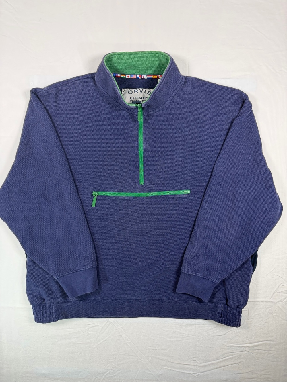 Vintage Orvis Ultimate Travel Gear Quarter Zip Pullover Men’s XL